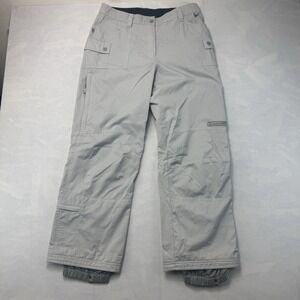 Black Dot Waterproof Ski Snow Pants Women's L Gray Cargo Outdoor